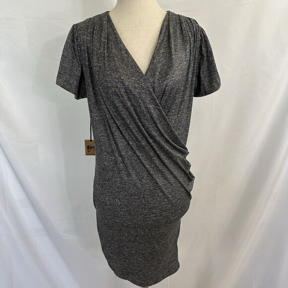 NWT Nightcap Clothing Silver Mini Wrap Dress Size 1 XS - Picture 2 of 9
